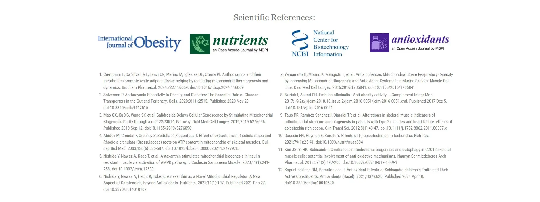 Scientific Reference